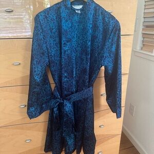 Blue Leopard Print Kimono